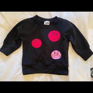 Random Hearts Girls Smily Face L/S Top - Size 3 Years